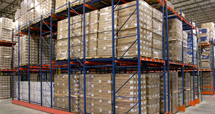 Pushback Rack storage system, supplied as new material